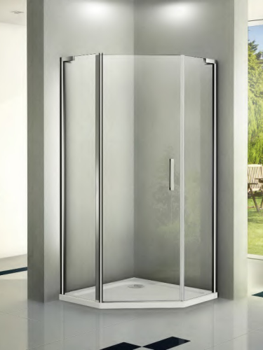 Душевой уголок WeltWasser WW300 10000001881 90х90 стекло прозрачное профиль хром без поддона - фото 3