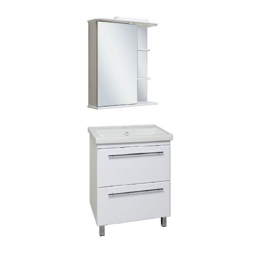 Зеркало-шкаф Runo Магнолия 00000000030 60х80 подвесной цвет белый - фото 3