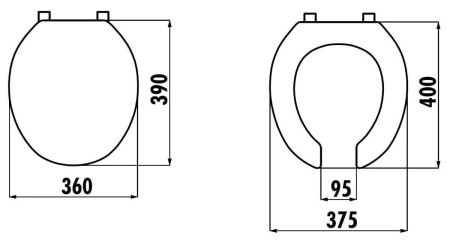 Крышка сиденье Creavit  KC0403.01.0000E