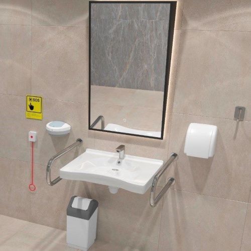 Поручень для раковины двухопорный 60 см Dstrana 8071-600 - фото 4