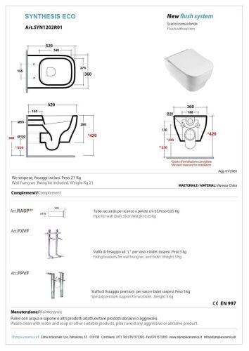 Унитаз подвесной Olympia Sinthesis Eco SYNSETR23 черный с сиденьем микролифт безободковый - фото 2