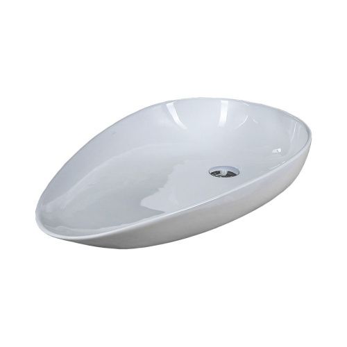 Раковина из сантехнического фарфора Melana A380-805 80х40 накладная цвет белый без отверстий под смеситель - фото 4