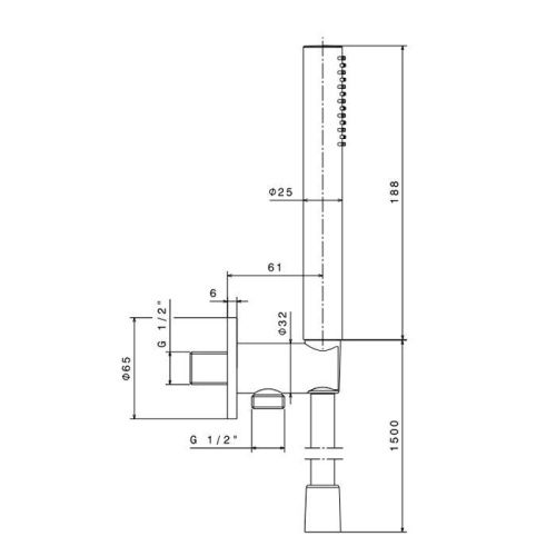Душевой гарнитур Newform X-Steel 316 69645X.59.098 настенный золото - фото 2