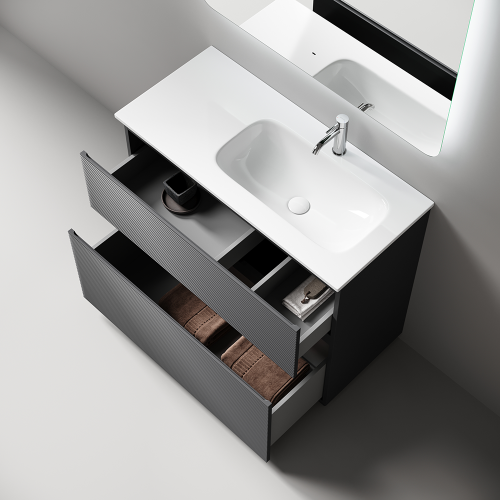 Тумба под раковину Sancos FOLK Floor FL100FRGS 100х40 напольная цвет серый - фото 2