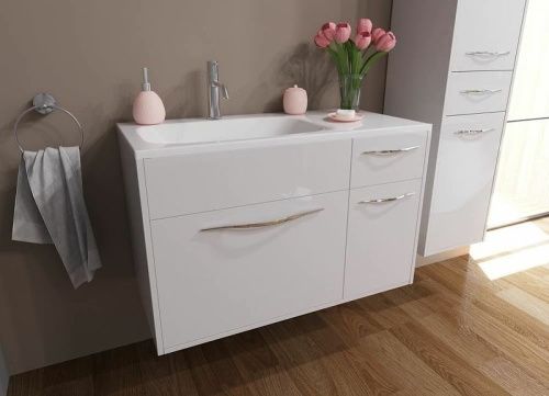 Тумба с раковиной Эстет Barcelona ФР-00003593 90х40 подвесная цвет белый - фото 2