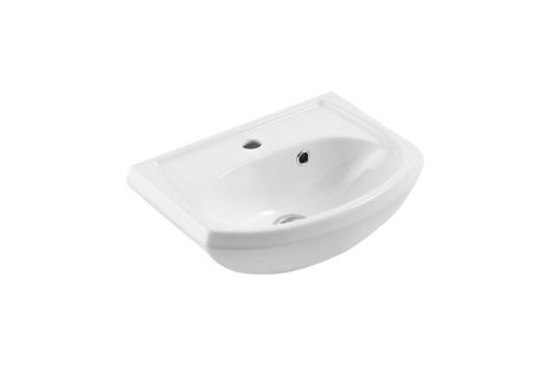 Раковина из сантехнического фарфора Rosa Уют 306 50х40 накладная цвет белый - фото 2