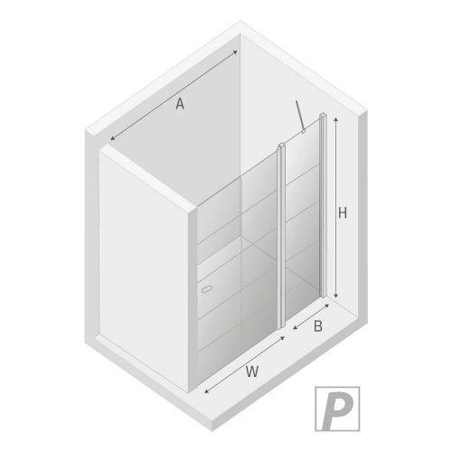 Душевая дверь New Trendy NEW SOLEO Black D-0293A 90х195 стекло прозрачное профиль черный - фото 3