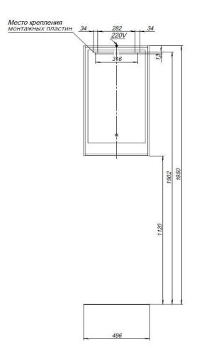 Зеркало с подсветкой Aquanet Милан 00336402 50х80 подвесное - фото 5