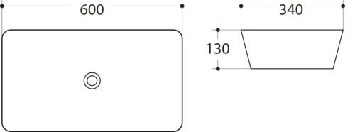 Раковина керамическая Art&Max AM-7090-B 60х30 накладная цвет белый - фото 2