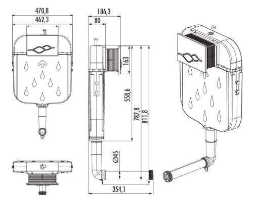Инсталляция сенсорная для приставного унитаза Creavit FGR6007.00 - фото 2