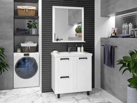 Тумба под раковину Misty Спарта П-Спа-06080-01-012Я 80х50 напольная цвет белый