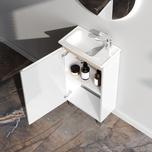 Тумба под раковину Am.Pm X-Joy M85AFSX0451WG 40х20 напольная цвет белый - фото 4