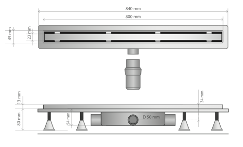 Душевой лоток OMP Tea Basicflow 4943.203.8 - фото 2
