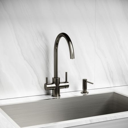 Смеситель для кухни Sancos Taper SC4012GG на мойку вороненая сталь