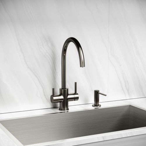 Смеситель для кухни Sancos Taper SC4012GG на мойку вороненая сталь - фото 2