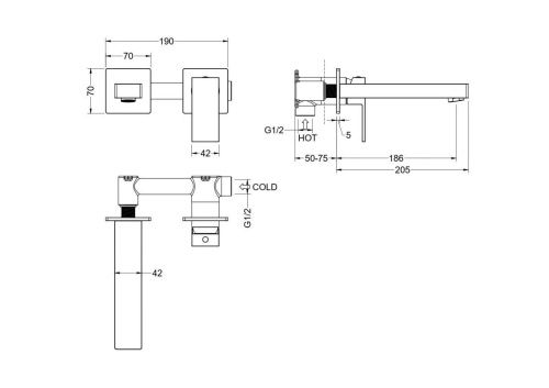 Смеситель Aquatek ЛИБРА AQ1613CR встраиваемый в стену хром - фото 3