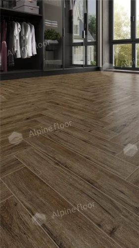 Ламинат Alpine Floor Herringbone 12 Pro New LF106-10 Дуб Бордо толщина 1.2 см 34 класс 606х101 - фото 5