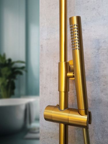 Душевая стойка AltroBagno Metropoli AltroBagnoMetropoli030425OrSp настенная цвет золото - фото 5