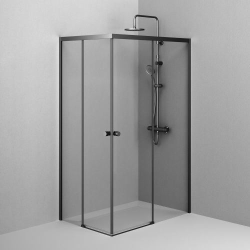 Душевой уголок Am.Pm X-joy W94G-403-120280-BТ1К 120х80 стекло прозрачное профиль черный без поддона - фото 5
