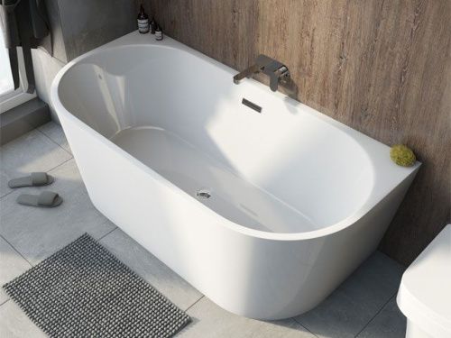 Ванна акриловая Cerutti SPA CT9345 170х75 пристенная асимметричная с ножками - фото 3