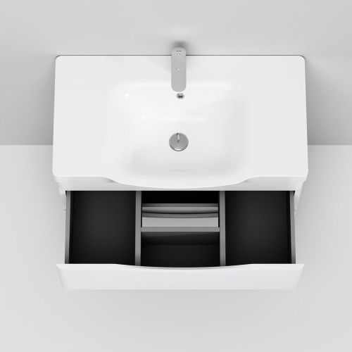 Раковина из сантехнического фарфора Am.Pm Like M80WCC0802WG 80х50 встраиваемая цвет белый 1 отверстие под смеситель