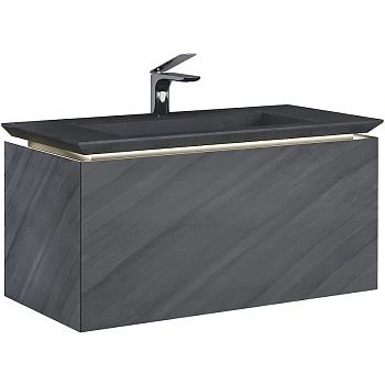 Тумба под раковину Jorno INCLINE Inc.01.100/P/Bet/JR 100х50 подвесная цвет серый