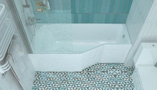 Ванна акриловая 1MarKa Convey 01кон1575л 150х75 пристенная асимметричная без ножек - фото 3