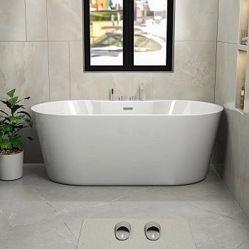 Ванна акриловая Cerutti SPA CT7766 170х80 отдельностоящая овальная с ножками