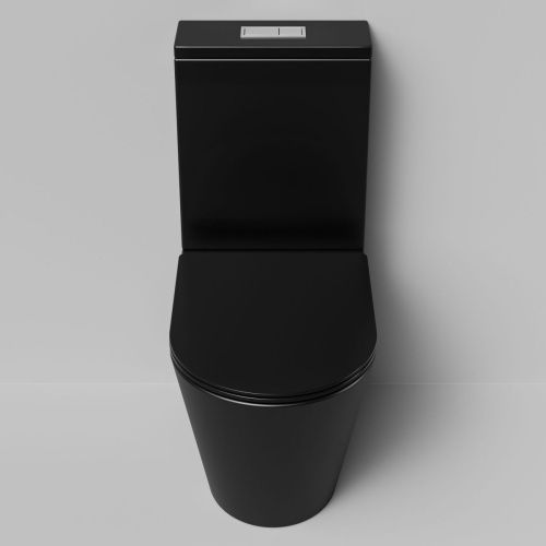 Унитаз напольный с бачком Grossman Торнадо GR-4458BMSQ черный с сиденьем микролифт безободковый смыв торнадо - фото 5