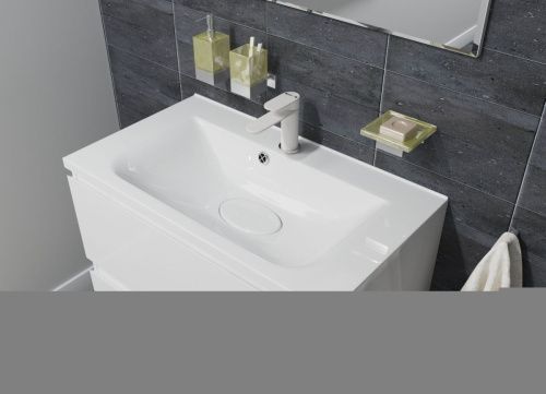 Раковина из искусственного камня Эстет Бали ФР-00014912 80х50 накладная цвет белый 1 отверстие под смеситель - фото 4