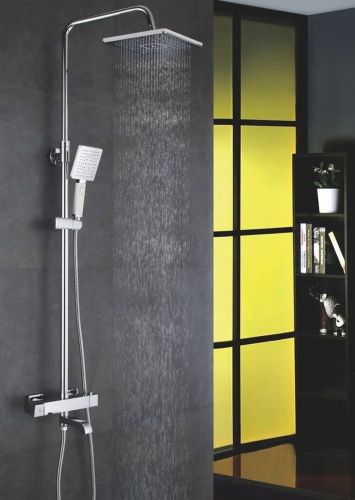 Душевая стойка Rose R3536 настенная цвет хром с термостатом - фото 4