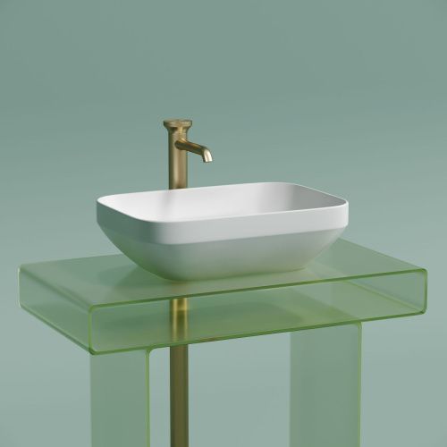 Раковина из сантехнического фарфора Ceramica Nova ELEMENT CN6055MW 50х40 накладная цвет белый без отверстий под смеситель - фото 5