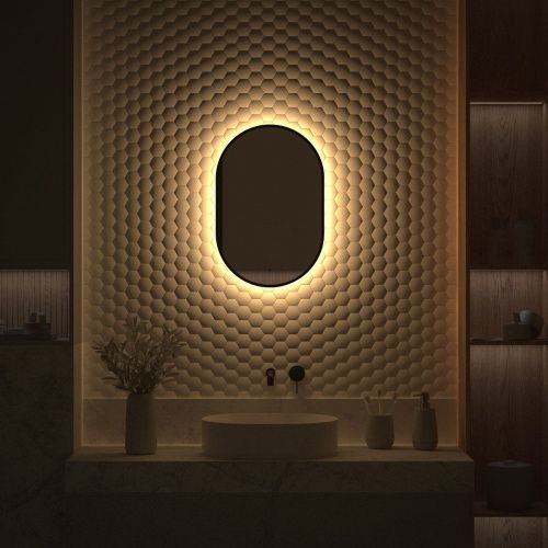 Зеркало с подсветкой Defesto AURA DF 2931R 40х60 подвесное - фото 5