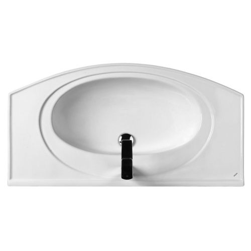 Раковина из сантехнического фарфора Santek Энигма WH207777 100х50 накладная цвет белый - фото 3