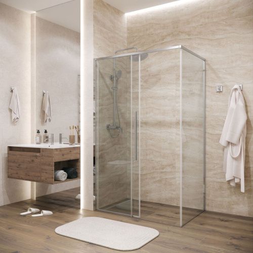 Душевой уголок Grossman Galaxy 120.K33.01.1480.10.00 140х80 стекло прозрачное профиль хром без поддона - фото 5