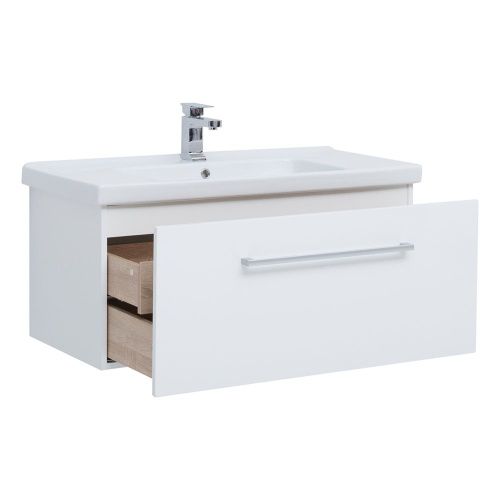 Тумба под раковину Dreja Big Inn 77.0205W 100х50 подвесная цвет белый - фото 5