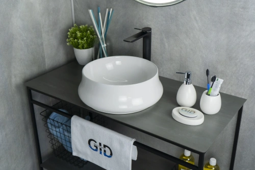 Раковина керамическая Gid Esfera 51145 40х40 накладная цвет белый без отверстий под смеситель - фото 2