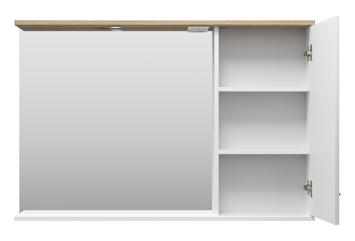 Зеркало-шкаф Misty Респект Э-Рес02120-1П 120х80 подвесной цвет белый - фото 3