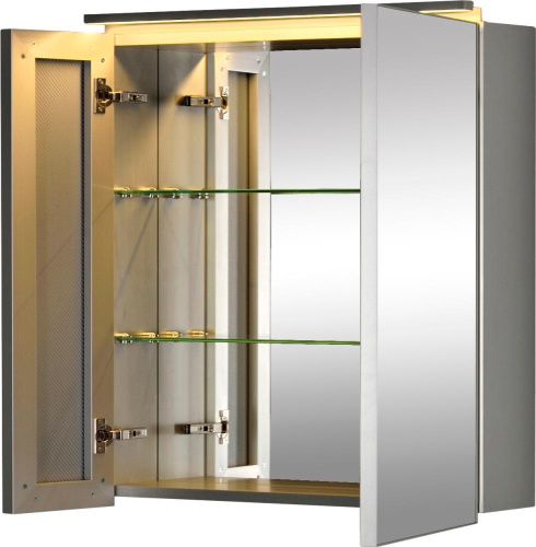 Зеркало-шкаф De Aqua Алюминиум 00261751 70х80 подвесной - фото 3