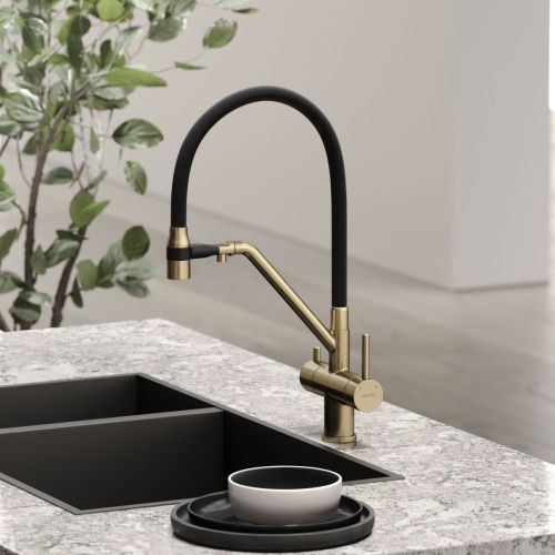 Смеситель для кухни Sancos Dora SC4003BG на мойку золото - фото 3