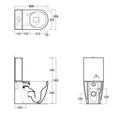 Бачок для унитаза Simas Vignoni VI09bi