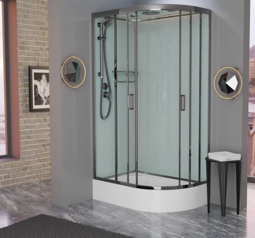 Душевая кабина Frank 179009 120х80 асимметричная с крышей ориентация левая - фото 5