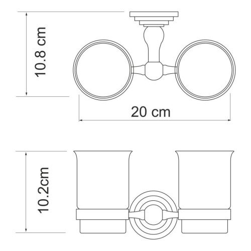 Стакан для зубных щеток WasserKRAFT 7028D - фото 4