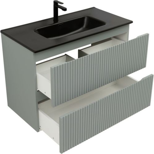 Тумба под раковину Aquanet Джейн (Flat) 00335435 90х50 подвесная цвет серый - фото 2