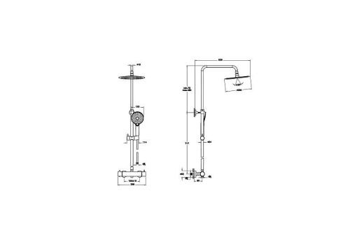 Душевая стойка Vitra Aquaheat A47201EXP настенная цвет хром с термостатом - фото 3