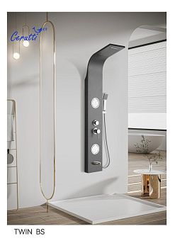 Душевая панель Cerutti SPA CT9986 настенная цвет хром
