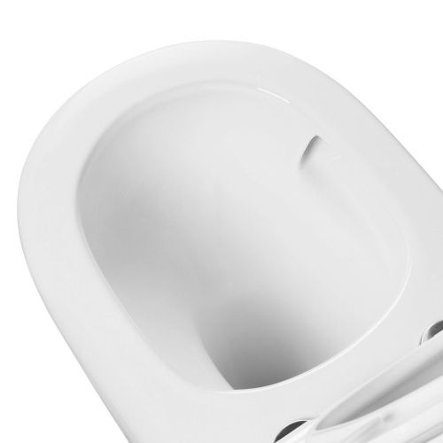 Унитаз подвесной Aquatek КЛАССИК AQ1112T-00 белый с сиденьем микролифт безободковый смыв торнадо - фото 2