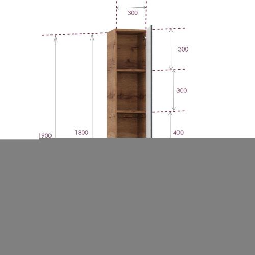 Шкаф-пенал Onika Айленд 403084 30х190 - фото 3