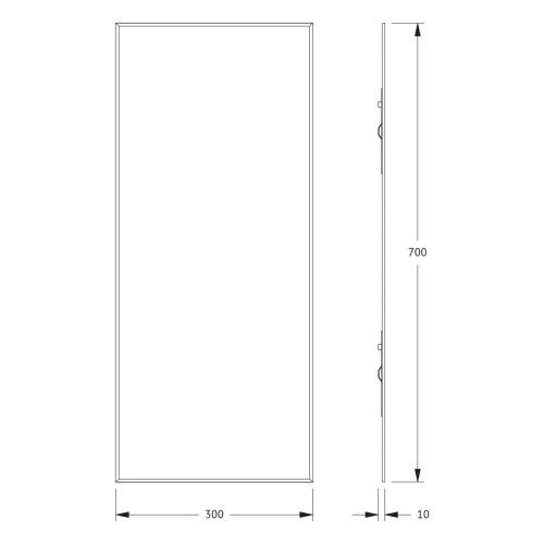 Зеркало Evoform Standard BY 0211 30х70 подвесное - фото 2