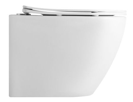 Унитаз подвесной Iberica Blanca Bilbao alto IB.BLA.231.1B1 белый с сиденьем микролифт безободковый каскадный смыв